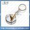 double plating gold and silver custom promotional 3D beer metal key ring