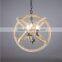 Top Quality American Village LED Lamp 220V Hemp Ropes Big Pendant Lamps