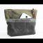 Custom high quality waxed canvas zippered pouch