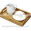 Trade assurance Plain Wood Serving Tray Large Wooden Breakfast Tea Serving Bed Tray With Handle
