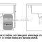 Undermount Handmade Stainless Steel Double Bowl Drainboard Kitchen Sink With CUPC Approved 11650