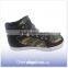 High top sneakers army green canvas men casual boots