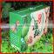 Good Design Fresh Green CMYK Printing Corrugated Nut Packaging Box with Ribbon