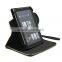 PU Leather Multifunction Zip Portfolio Case for Tablet with 360 Degree Rotating Stand and Easy Carrying Strap