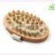 dual head with nubbed side wooden body brush