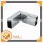 90 degree bathroom glass door round pipe connector ,stainless steel pipe connector