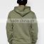 Oem fleece with drawstring rib hem and pockets casual dark green pullovers men embroidery logo blank hoodies