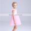 Factory price casual baby girl a line dress with waistbelt