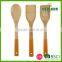 Bamboo kitchen cooking utensil with color handle