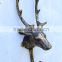stag-headed animal cast iron coat wall hooks antique wall coat hook