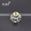 1 1/2 inch clear zinc base gold finish flower shape glass knob