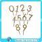 Frosted Gold Number Cake Toppers, Acrylic Cake toppers