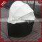 Pet furniture all weather black wicker woven luxury pet bed with canopy