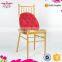 2015 New Design Qindao Sinofur banquet steel chiavari chair with fixed cushion