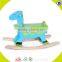 Wholesale fashionable kids wooden rocking horse popular toddler wooden rocking horse W16D025