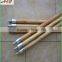 Lacqur painted wooden pole for brushes metal screw