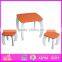 2015 New cute wooden table and chair. popular wooden table and chair and hot sale colorful table and chair WO8G101