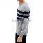 crew neck preppy style contrast striped cotton pullover mens latest sweater design