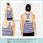 custom boys beach wear,high quality sports singlet,navy striped tank tops