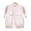 Round Neck Cardigan Cotton Knitting Baby Girl Sweater Dress