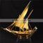 Noble Customized Gold Or Silver Crystal Ship Model/Elegant Ship Souvenir Business Gifts