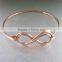 Women Fashion Jewelry Double Infinity Symbol Hammered Copper Bangle Bracelet Gift 2017