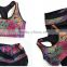 Ladies Attractive Indian Style Native Feathers Print Yoga Bra Leggings Suit