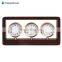 (W2703)Wooden desktop clock with weather station for home decor
