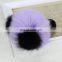 Factory price handmade girl lady popular rabbit fur pompom hairband