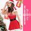 Factory Price Merry Christmas Girl Red Sexy Dress with Hat Costumes