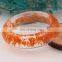 Transparent Clear Resin Bracelet Sun Flower Dried Flowers Bangle