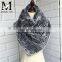 2016 New Year Fashion Products Promotional Genuine Rex Rabbit Fur Lady's Knit Scarf