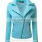 2016 BAIYIMO Women Long Sleeve Slim Fit Cotton Zip-up Casual Rider Jacket