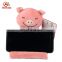 ICTI factory wholesale plush stuffed animal pig toy fashionable handy cell phone holder