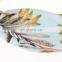 Women's hair bands Bohemian Style turban Headband with leaves prinitng cross hairwrap