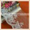 wholesale white cotton embroidered bridal lace trimming scalloped shape custom for garment/dress