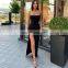 Women's Sling Neck Slim Backless Sexy Hot Sale New Split Dress