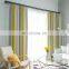 Wholesale custom mediterranean color stripe cotton and linen yarn-dyed jacquard fabric shade blackout window curtains for home