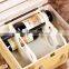 Silk printing logo natural color 6-bottle wine crate wood