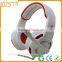 black cool heavey soft leather headset for gaming professional 7.1 sound headset