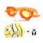 Swimming Goggles Waterproof Caps Hat Set Kids Crab Cartoon Anti Fog Swim Eyewear Professional Swimming Glasses