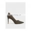 New arrival latest design women textured high stiletto heel pumps sexy heels sandals shoes