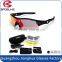 Upgraded design mens glasses exchangeable 5 UV400 lenses polarized sports sunglasses with carrying case
