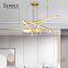 Factory direct Indoor Decoration Home Cafe Shop Aluminum PC Iron Modern LED Chandelier Lamp