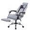 2021 modern black computer desk chair swivel reclining executive ergonomic mesh office chair with footrest headrest for office
