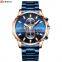 CURREN 8348 Men Stylish Big Dial Quartz Watches Stainless Steel Chronograph Calendar Business Classic Dress Mens Watch