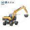 Excavator And Backhoe On Wheels 8 Tons 6ton 7 Ton Wheel Excavator New Excavators HW-80L