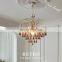Vintage Water Drop LED Pendant Light French Snot Chandelier Extravagant American Glass Ceiling Hanging Lamp