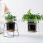 High Quality Garden Indoor De Fleurs Flower Decor Ceramic Plants Planter White Pot Stand Metal Pot Plant Pots