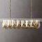 Harlow Crystal Rectangular Industrial Chandelier  For Living Room Hotel Ceiling Crystal Home Decor Lighting Metal Hang Lamps